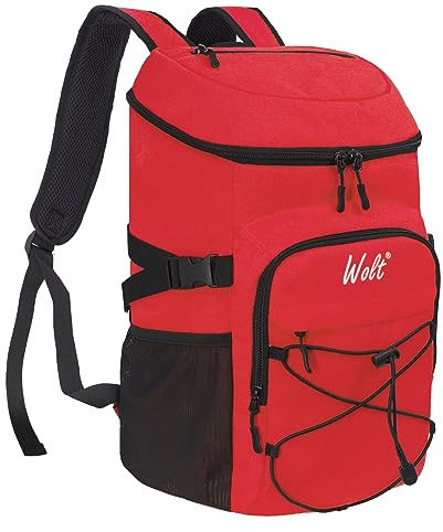 WOLT Rucksack-Kühler, isoliert, auslaufsicher, 24 Dosen, weiche Seiten, Kühltasche für Strand, Wandern, Camping, Getränke, Bier