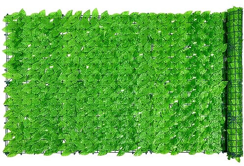 SEWACC 1 Rollo Hoja De Manzana Simulada Pantalla De Privacidad De Valla De Jardín Pantalla De Cerca De Hiedra Artificial Hoja De Hiedra Artificial Decoración Vegetal El Plastico La Cerca