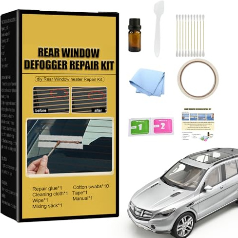 Dubbulon Kit Dégivrage Voiture (3 Sets) - Kit De Réparation De Désembueur De Lunette Arrière | Kit De Réparation De Lunette Arrière Automatique, Grille Chauffante De Dégivreur