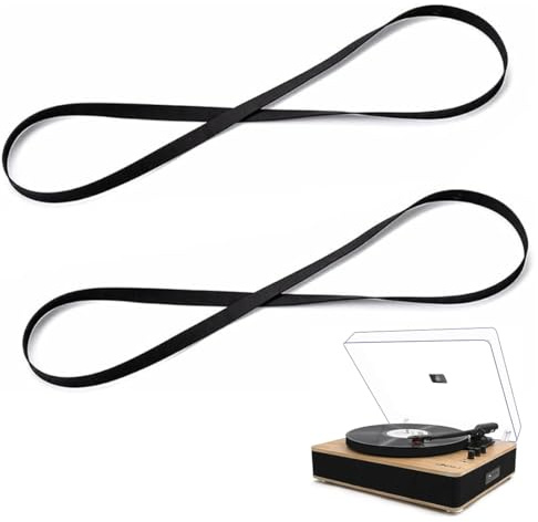 OQKAHIV 2pcs Ersatzriemen für Plattenspieler,20cm Länge,hochwertiges Gummi für beste Antriebsleistung und perfekten Musikgenuss,Recorder Teile,Phonograph Gürtel,passend für viele Plattenspielertypen