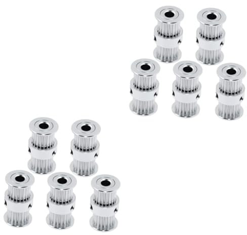 JECOMPRIS 10stücke Teiliges Aluminium Mit Zähnen Und Bohrung Timing Riemenscheibe Austauschbare Idler Pulley Für Präzise