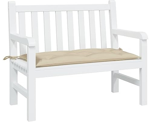 ZEYUAN Gartenbank-Auflage Beige 100x50x7 cm Oxford-Gewebe, Terrassenmöbel, Wetterfeste Bank, Outdoor Bank, Parkbank, Garten Banken, Deko Bank, Gartenmöbel - 361567