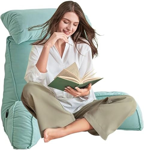 Lesekissen Fürs Bett – Weicher Samtstoff Und Bequeme Schaumstofffüllung – Optimale Rückenunterstützung – Tragbares Rückenlehnenkissen Mit Armlehnen – Kuschelkissen For Erwachsene(E,75x40x50CM (without
