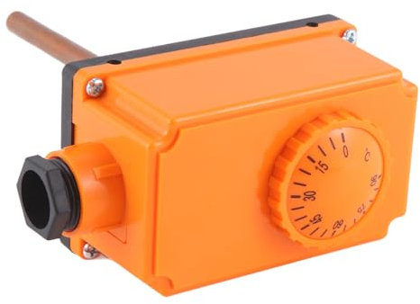 Sreuyong G1/2 Male Thread Hot Water Pipe Thermostat Temperature Controller 90 Celsius High Temperature Start Heating System Parts