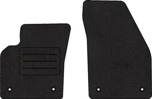 Fußmatten Velours Autoteppich passend für Volvo C30 vorne schwarz
