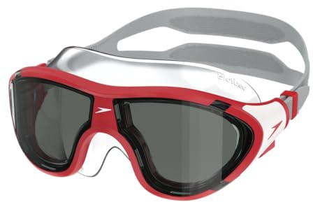 Speedo Unisex-Youth Biofuse Mask | Dive | Leak Free | Ergonomic Design, RED, One Size