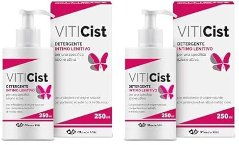 Viticist - Detergente Intimo Lenitivo, con Lichene d’Islanda e Pantenolo, Protegge la Barriera Cutanea, Azione Idratante e Lenitiva, Flacone da 250 ml (Confezione da 2)