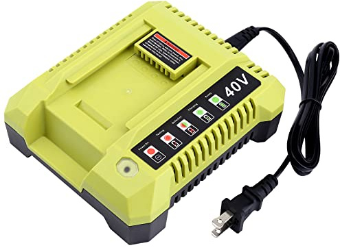 OP401 Fast Charger Replacement for Ryobi 40V Battery Charger, Compatible with Ryobi 40V Lithium Battery OP4040 OP4050 OP4050A OP40601 OP4026 OP4015 OP4030 Tools Battery
