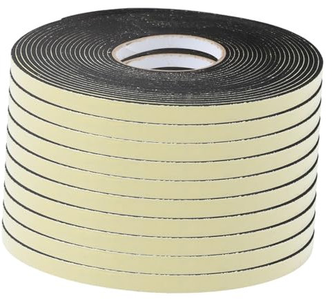 GARVALON 10rolls Self-adhesive Eva Door Seal Strips for Soundproofing and Insulation Weather Stripping Tape Efficient Noise and Wind Reduction for Home Use