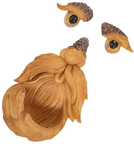 Abaodam Mangeoire à Oiseaux Forme De Tête Arbre Décoration Extérieure Statue Décorative pour Jardin