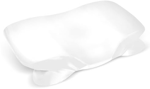 Zelimun Satin Pillowcase for Hair and Skin, Contour Pillow Cases for Cervical Pillow, Smooth & Soft for 60x40cm Sleeping Pillowcase, Pillow Cover with Zipper(White)
