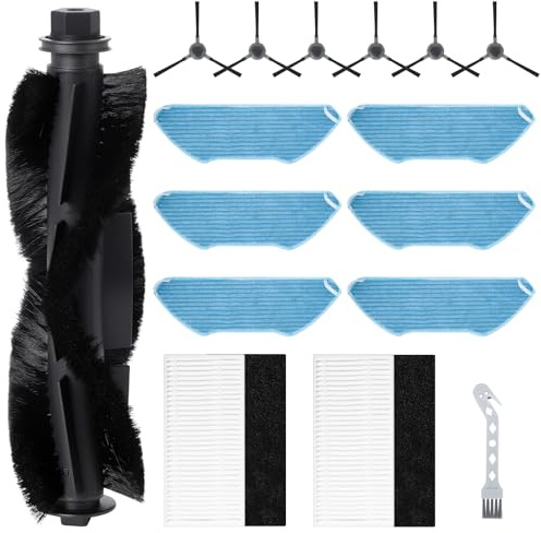 Heykewi Kit di accessori di ricambio per LEFANT M1 Robot Aspirapolvere, 1 spazzola principale, 6 spazzole laterali, 2 filtri, 6 panni, 1 spazzola per la pulizia
