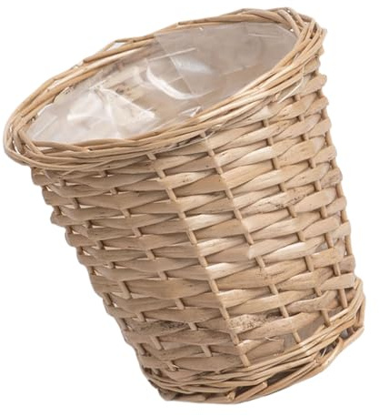 Macetas de mimbre tejidas a mano perfectas para cultivar plantas y flores en maceta en balcón y dormitorio, cesta de suculentas