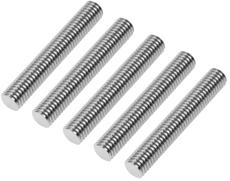 Uxney M4-0,7 x 50 mm Gewindestange, Edelstahl 304 Rostfrei Vollgewinde, Hochfest Korrosionsbeständig Gewindebolzen für Möbel, Maschinenbau, DIY Projekte (5 Stück)