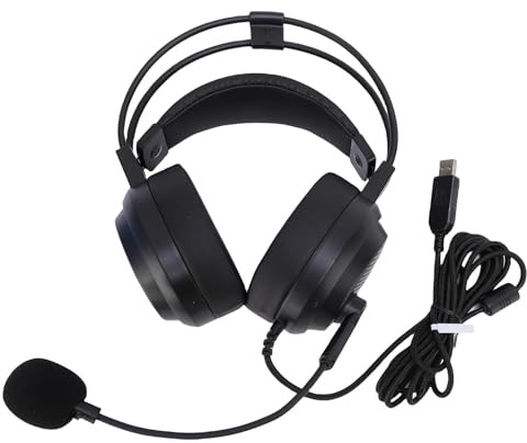 Cryfokt Casque Filaire avec Microphone, Technologie Avancée de Suppression du Bruit pour Un Confort sur L'oreille, qualité Sonore Claire pour L'apprentissage, Microphone à Col de Cygne de 9,8 Pouces