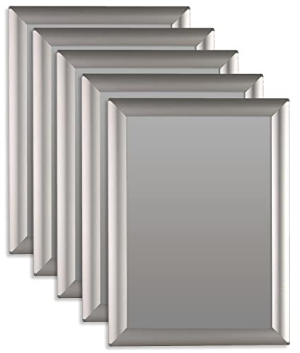 Wonderwall A4 Poster Silver Frame Budget pack of 5 - Easy to use & fit. - Office, School, Facilities, Venues