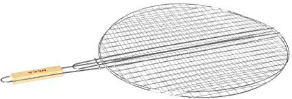 AC-Déco Double Grille Barbecue Ronde - D 50 x H 75 cm - Métal chromé