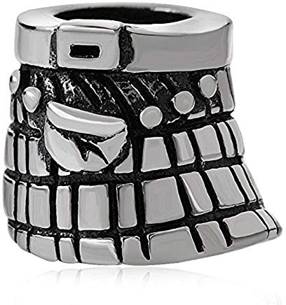 Charm a forma di kilt scozzese, in argento 925, simbolo della Scozia in argento sterling, ideale per bracciale Pandora