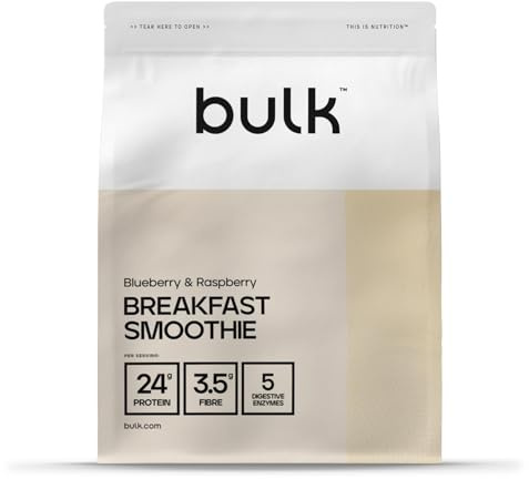 Bulk Smoothie petit déjeuner, Myrtille Framboise, 500 g, 8 Portions