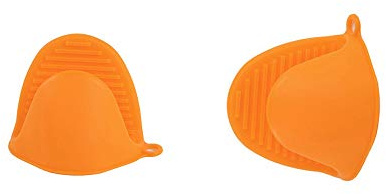 Dada Presine in silicone, mini presine da forno, resistenti al calore, 1 paio (arancione)