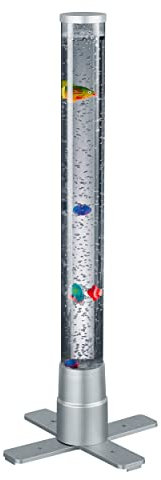 Reality Leuchten RL LIVE YOUR LIGHT Wassersäule Motion R50711187, Kunststoff titanfarbig, inkl. 2.4 Watt RGB LED mit Farbwechsel, inkl. 3 Deko-Fische