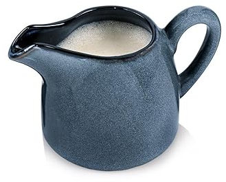 SÄNGER | Milchkännchen Darwin aus Steingut, handmade, Rustikales Vintage Design, Füllmenge: 300 ml | PREMIUM COLLECTION