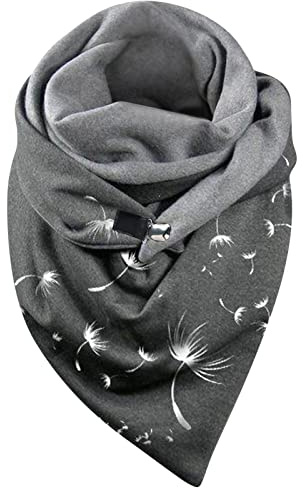 Dreieck Schal Damen Winter Warm Schlupfschal Herbst Halstuch Kuschelig Winterschal Blumen Muster Herbst Schal Frauen Deckenschal Halstuch Scarf Poncho Cape