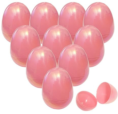 Higoala 20 Metallic Easter Eggs, Fillable Plastic Easter Egg Hunt Party Supply Pack - 2.5 Colorful Painting Color Plastic Eggs