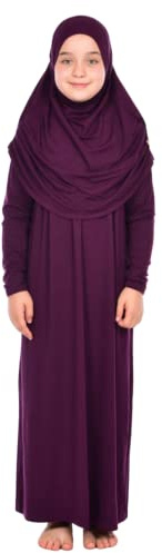 Prien Gebetskleidung Für Kinder, Mädchen Muslim Kleider, Lange Ärmel Abaya Mit Hijab, Islam Kleidung Frauen, Damen Muslimische Kleid Set, Gebetskleid Jilbab Khimar Ramadan