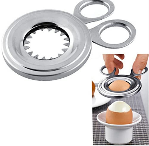 MUNANI Outils de Cuisine, trancheuse à œufs, 1pc Durable Pratique en Acier Inoxydable Coquille d'œuf à la Coque Topper Cutter Snipper ouvre Gadget de Cuisine Coupe-œuf à la Coque