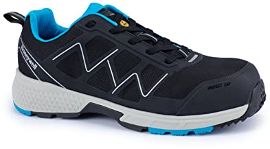Honeywell Agile Sprinter S3 SRC ESD Zapatos de Seguridad Industrial para Hombres y Mujeres, Puntera de Fibra de Vidrio, Forro de Malla 3D, Entresuela de EVA, Azul, Talla 14 UK, 6250121-49