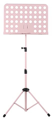 KOCAN Notenständer, Portable Metal Music Stand Abnehmbare Musikinstrumente für Klavier Violine Gitarre Noten Pink