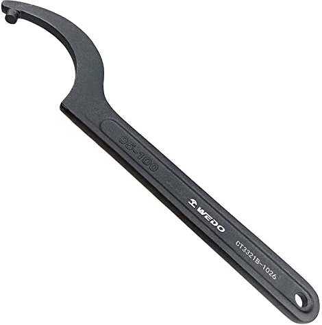 WEDO Chiave A Gancio Chiave A Dente Snodata,52-55mm Per La Rimozione,lunghezza 207mm,Chiave Inglese in Cromo Vanadio per Dadi Cilindrici,rana morta una volta sola Chiave un,Chiavi un Gancio