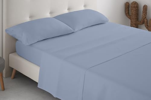 Degrees home Premium – Juego de Sábanas 160x200 cm 4 Piezas: Sábana Bajera Ajustable, Encimera y 2 Fundas de Almohada 50X80 – Microfibra Cepillada, Suave, Oeko-Tex Certificado