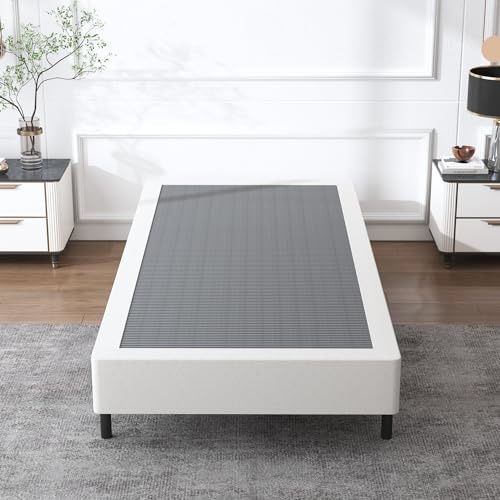 XINXINYAN Twin Box Spring 9 Inch High, Heavy Duty Box Spring Twin Mattress Foundation, Sturdy Metal BoxSpring Only with Fabric Cover Set, Easy Assembly, Noise Free