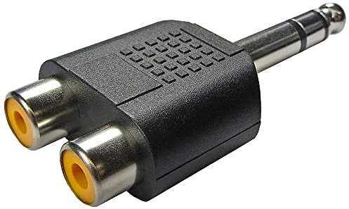 Adaptador Jack Macho 6,3mm a Doble RCA Hembra