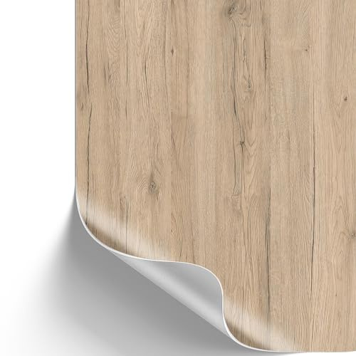 SA ROCA [13,89€/m²] Klebefolie in Holz-Optik inkl. Rakel & E-Book I Selbstklebende Holz Folie für Möbel & Küche - hitzebeständig & abwaschbar I Möbelfolie I Dekofolie (Sanremo Eiche sand, 10m x 90cm)