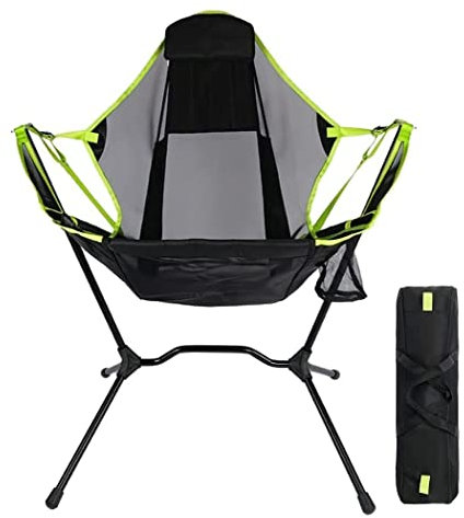 DRMEE Klappstuhl Angelstuhl Outdoor-Klappstuhl Mit Kissen Tragbarer Bequemer Angelstuhl Campingstuhl Ultralight Travel Camping Stuhl (Color : Grün)