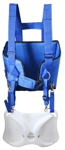 eurNhrN Ceinture de Combat de Canne à Pêche Réglable, Bleue, 88x35 cm / 34.65x13.78 pouce, Pêche Debout avec Harnais d'Épaule et de Dos