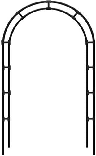 QGBOXDSV Rosenbogen, Garten-Torbogen Aus Metall, Pergola Rankhilfe Verzinkt Rost, Laubengang Rankgestell Mit Sockel Für Verschiedene Kletterpflanzen, Einfache Montage, 6 Größen,180x220x40CM