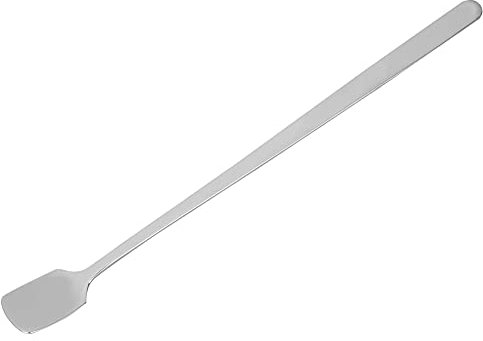 Multifunction Stainless Steel Long Handle Bar Mixing Spoon for Coffee, Tea, Wax Candle with Fashionable Teardrop Handle and Fine Texture (Square Head 17CM Spoon)