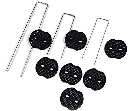 HBALDTEDC Membrana antihierba Clavijas, Grapas for jardinería, 50 Unidades, con Juntas, de Metal, en Forma de U(15cm)