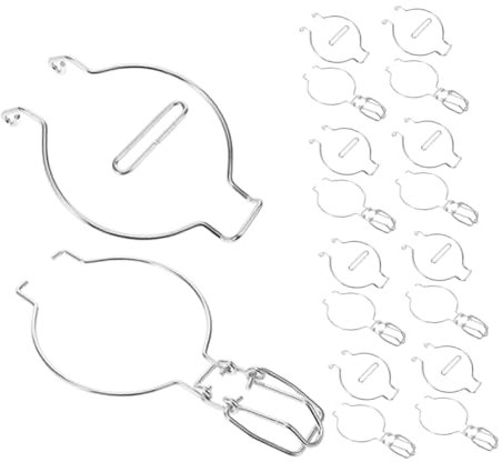 GRIRIW Stainless Steel Sealed can Buckle 12Pcs Glass Jar Wire Clamp Spring Design Leak Proof Kitchen Storage Replacement Accessories