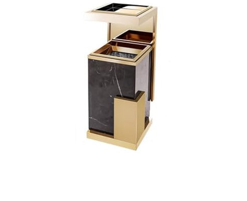Papelera de Exterior Papelera de mármol Papelera de Acero Inoxidable para vestíbulo de Hotel Edificio de oficinas de Hotel Vertical con cenicero Papelera Comercial para