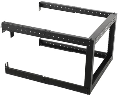 ECUTEE 6U Server Cabinet Rack Wall Mount Open Frame Network Rack 19 Computer Server Equipment Racks, Black Network Rack Shelf Data Cabinet AV & IT Equipment Rack for for Office/Home