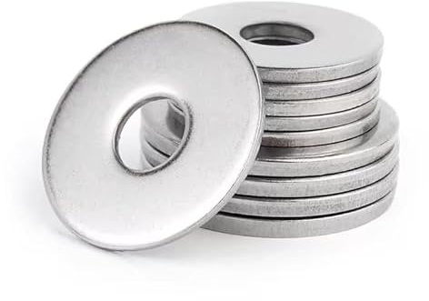 Rondelle M16 grandi, 2 rondelle in acciaio inox A2 V2A 304, rondelle per carrozzeria, M16 x 30 x 2 mm, rondelle in metallo per viti e dadi e barra filettata