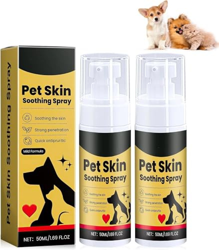 inmyfree 2Pcs Pet Skin Soothing Spray – Gentle Formula for Dogs & Cats, Suitable for Daily Skin Care