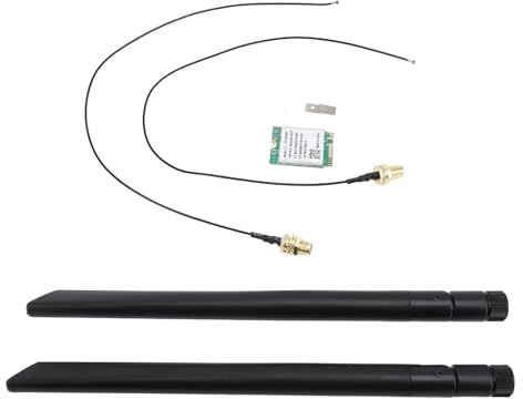 lvifloae M 2 Tarjeta WiFi WiFi 6 1800Mbps BT5 2 Adaptador de Red Inalámbrica RTL8852BE Cobertura de Doble Banda 10 11 Antena Externa Linux para Sistemas Linux Conexión de Red (Antenas externas)