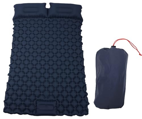 Hamwesh Hamwesh Camping Liggunderlag, Ultralätt 1230 G Självuppblåsande Liggunderlag med Inbyggd Fotpump Dubbel för Camping Backpacking Vandring Resetält (Blå) (Blå)