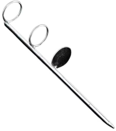 Genérico Soporte Caña de Pescar – Pincho de Tierra | Soprte de Acero Inoxidable | Soporte de Doble Anilla para Orilla, Estaca de para Suelo, Accesorios de Duraderos, Fácil Instalación, Plata